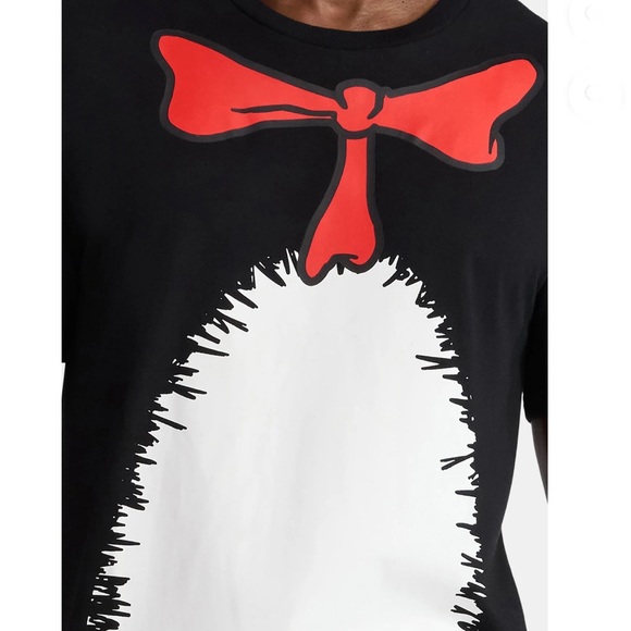 Men’s The Cat In The Hat Graphic Halloween T-Shirt and Matching Beanie, Size L - Picture 10 of 10